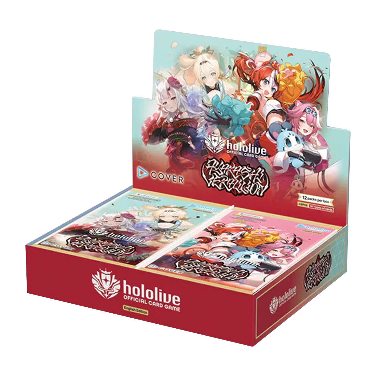 Hololive Official Card Game - hBP06e Ayakashi Vermilion English - 1 Booster Box (12 Boosters)